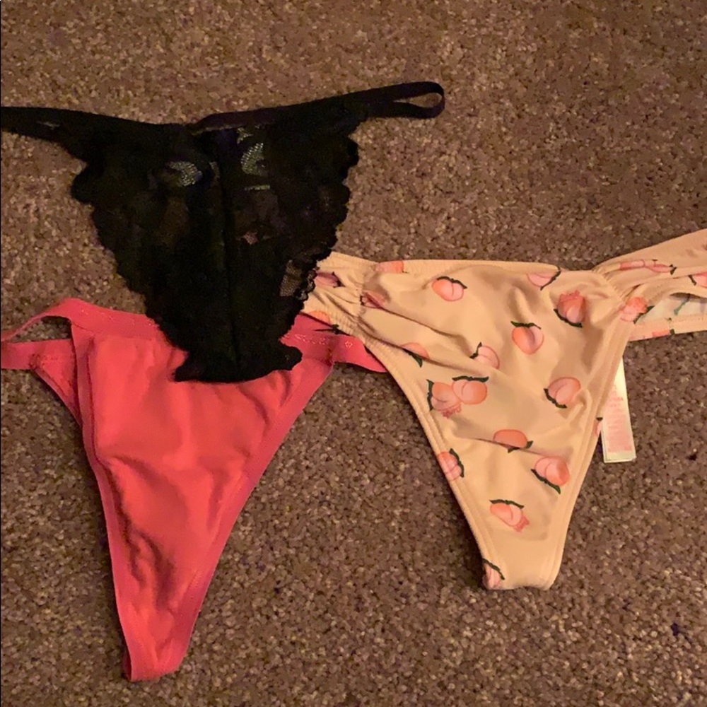2 PINK and 1 VS thongs